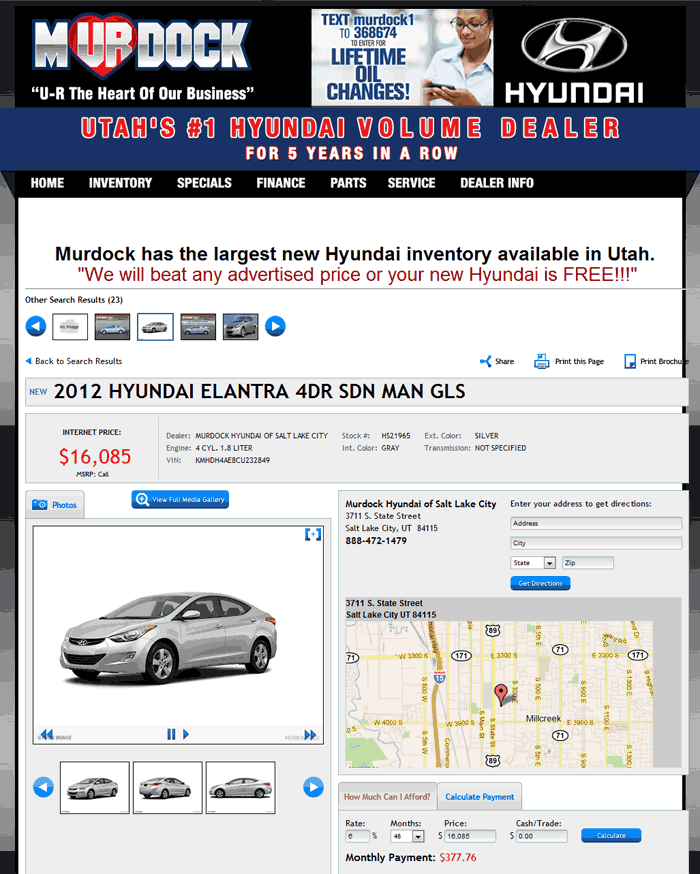 2017 Hyundai Elantra Real Dealer Prices Free Costhelper Murdock Hyundai Salt Lake City Ut View Dealer Ad