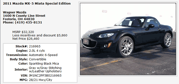 2012 Mazda MX-5 Miata Real Dealer Prices - Free - CostHelper.com 2012 Mazda MX-5 Miata Real Dealer Prices - Free - CostHelper.com