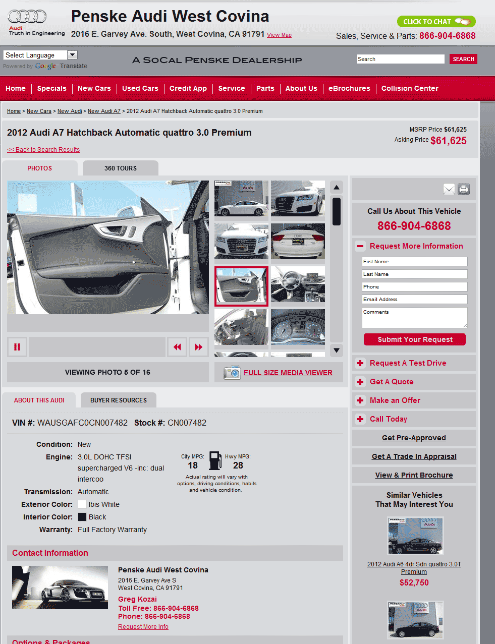 Penske San Diego >> 2012 Audi A7 Real Dealer Prices - Free - CostHelper.com Penske San Diego >> 2012 Audi A7 Real Dealer Prices - Free - CostHelper.com