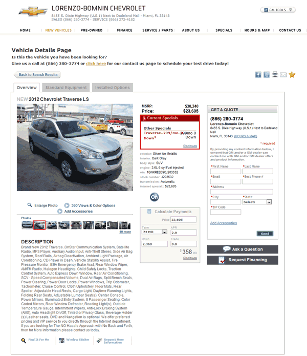 2012 Chevrolet Traverse Real Dealer Prices - Free ...