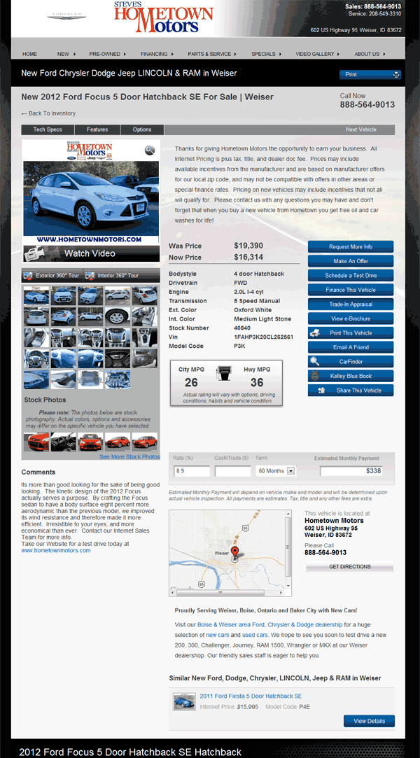 2012 Ford Focus Real Dealer Prices - Free - CostHelper.com