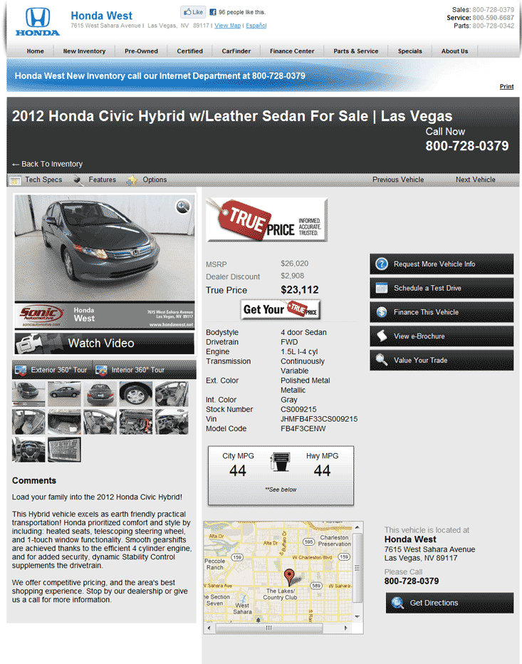2012 Honda Civic Sedan Real Dealer Prices - Free ...