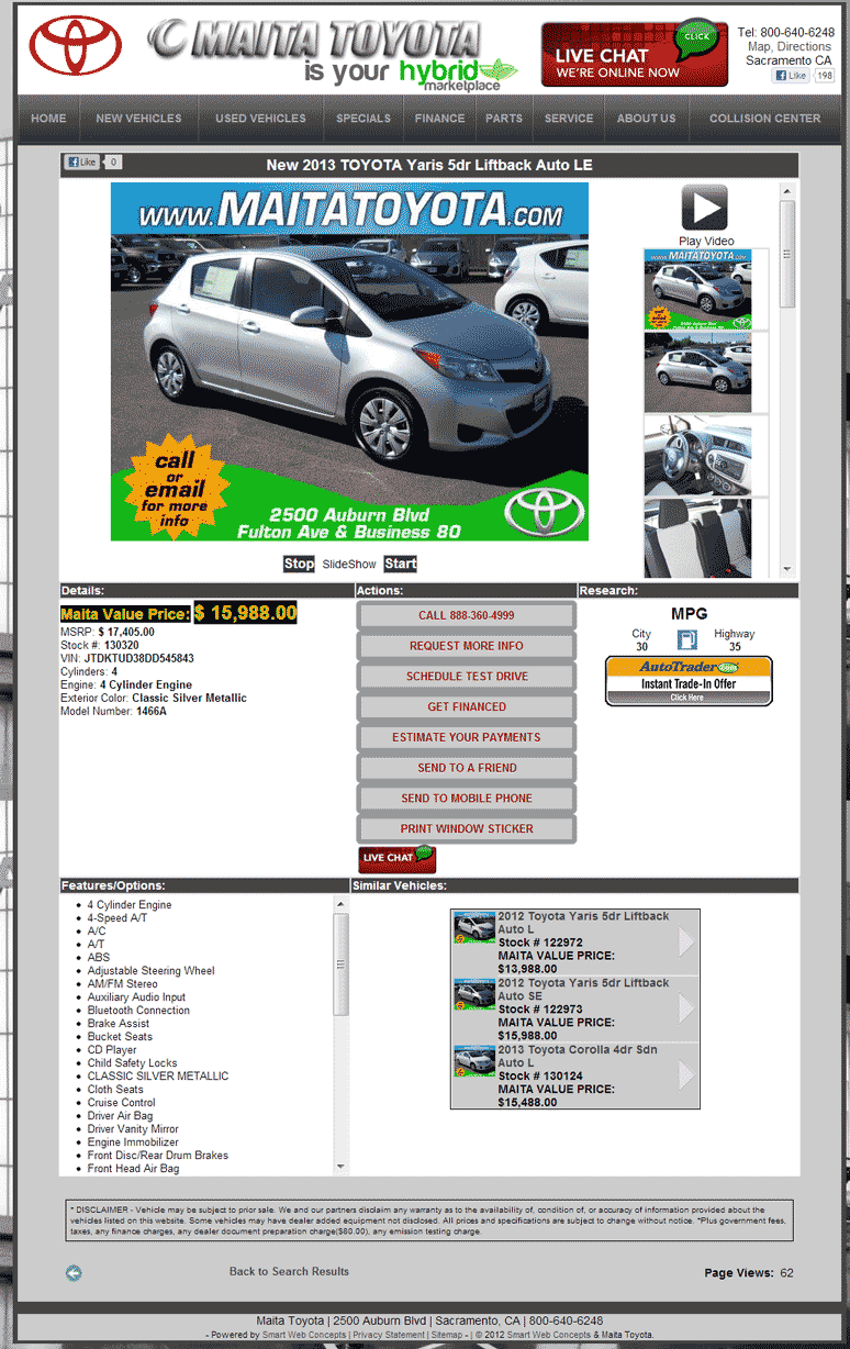 Maita Toyota Sacramento >> 2013 Toyota Yaris Real Dealer Prices - Free - CostHelper.com Maita Toyota Sacramento >> 2013 Toyota Yaris Real Dealer Prices - Free - CostHelper.com
