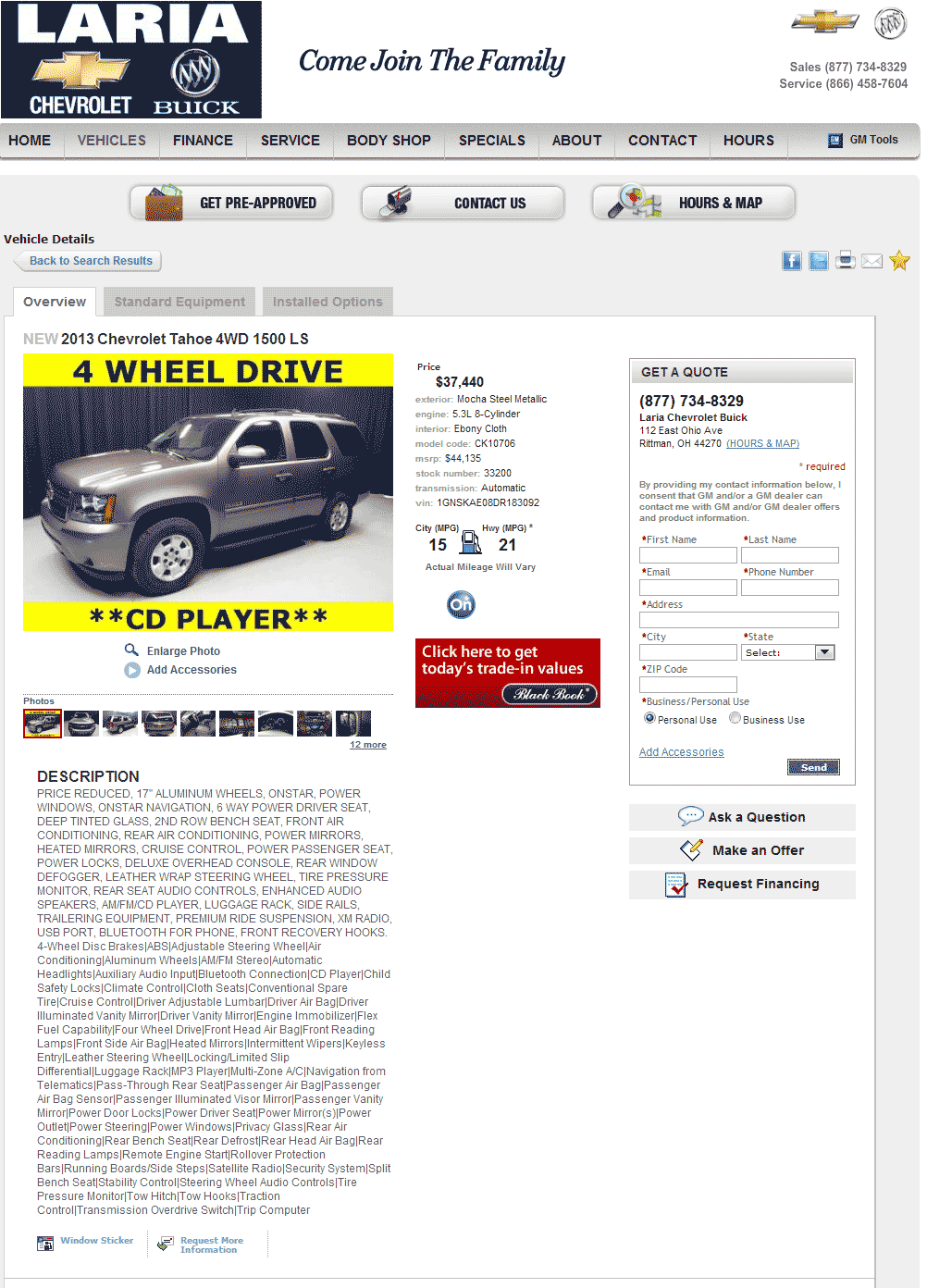 2013 Chevrolet Tahoe Real Dealer Prices - Free ...