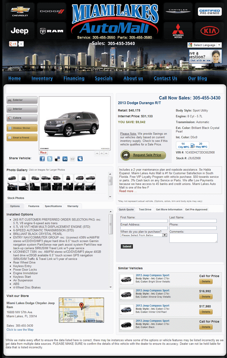 2013 Dodge Durango Real Dealer Prices - Free - CostHelper.com