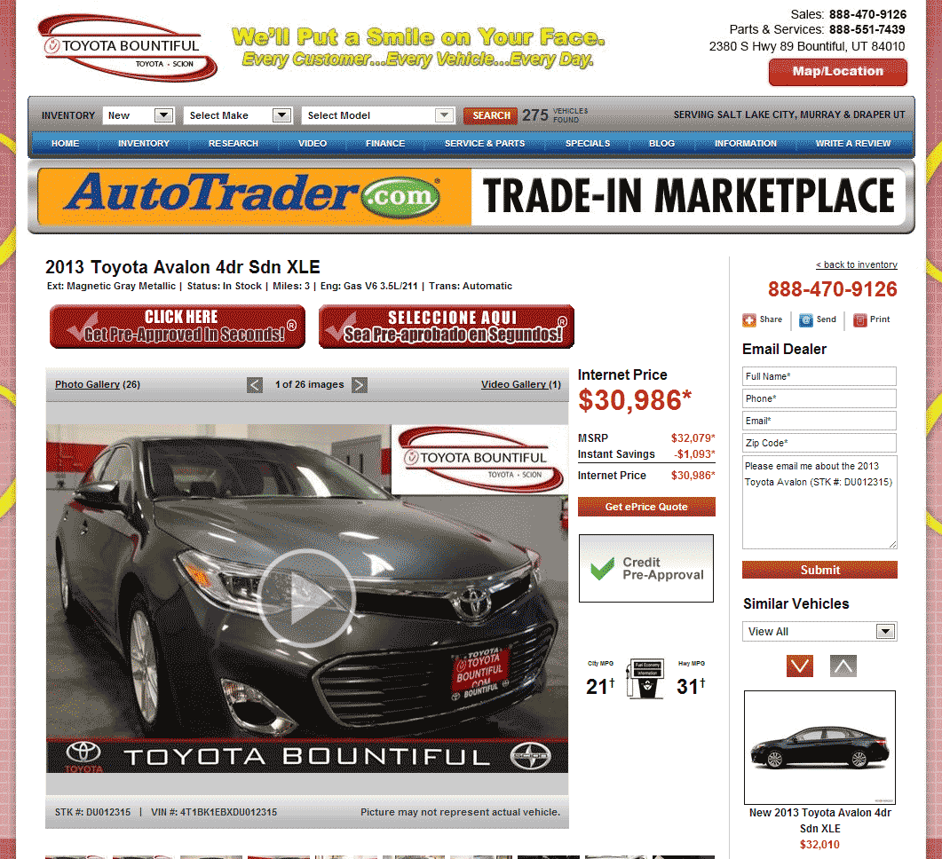 2013 Toyota Avalon Real Dealer Prices - Free - CostHelper.com